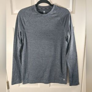 GAIAM Heathered Gray Long Sleeve Men's Tee Size S